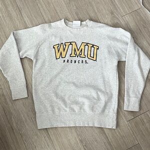 Champion Gray WMU Broncos Crew Neck Sweater